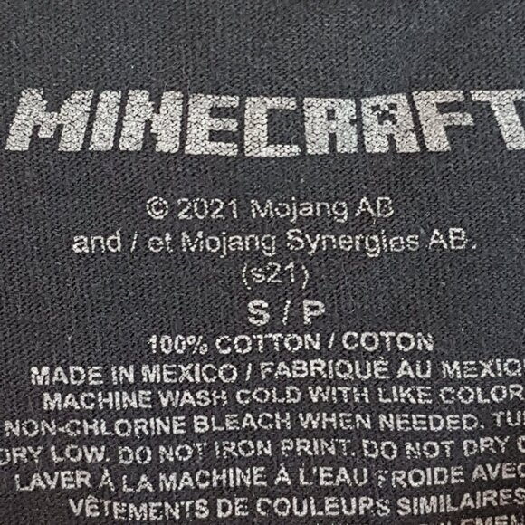 MINECRAFT Tee Shirt Unisex Kids Small US S Time to Mine Video Game Boys Girls - Picture 3 of 16